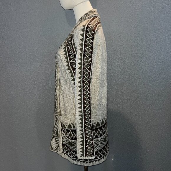 LUCKY BRAND TRIBAL DESIGN CARDIGAN - Western Southwestern Aztec Navajo - EUC - S - Picture 5 of 15